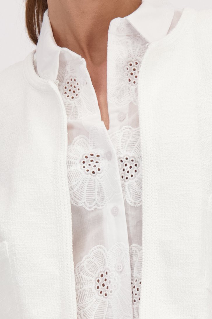 Cardigan bouclé écru de More & More pour Femmes