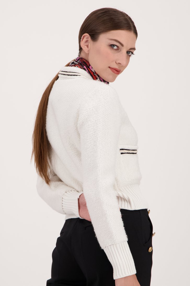 Cardigan court blanc de More & More pour Femmes