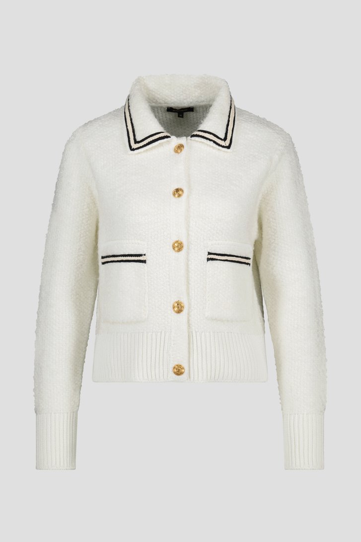 Cardigan court blanc de More & More pour Femmes