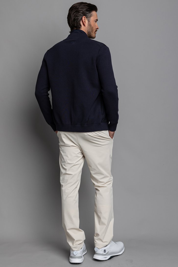 Le dos de Cardigan de golf bleu foncé avec fermeture zippée de Dansaert Golf Club pour Hommes