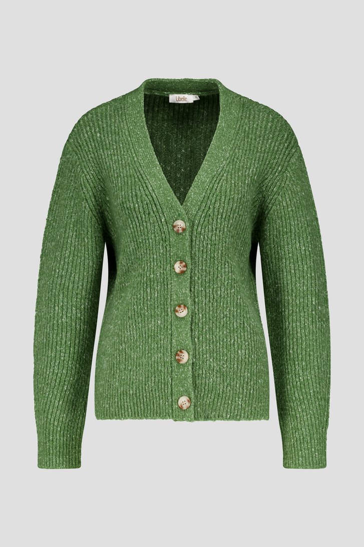 Cardigan doux vert foncé de Libelle pour Femmes