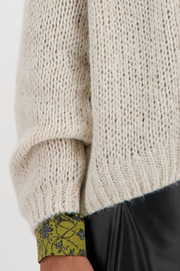 Cardigan écru avec laine	 de Geisha pour Femmes