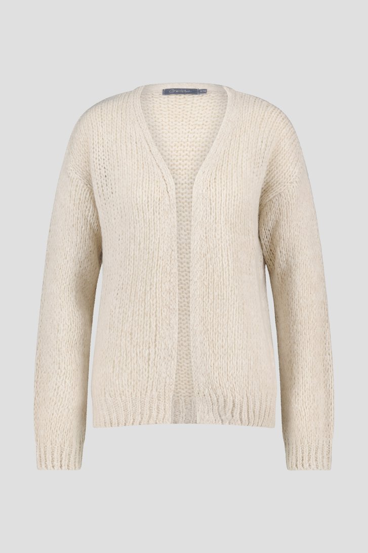 Cardigan écru avec laine	 de Geisha pour Femmes