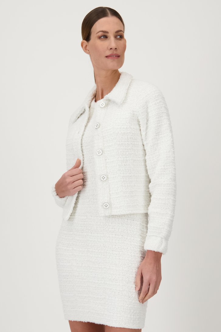 Cardigan écru en bouclette de D'Auvry pour Femmes