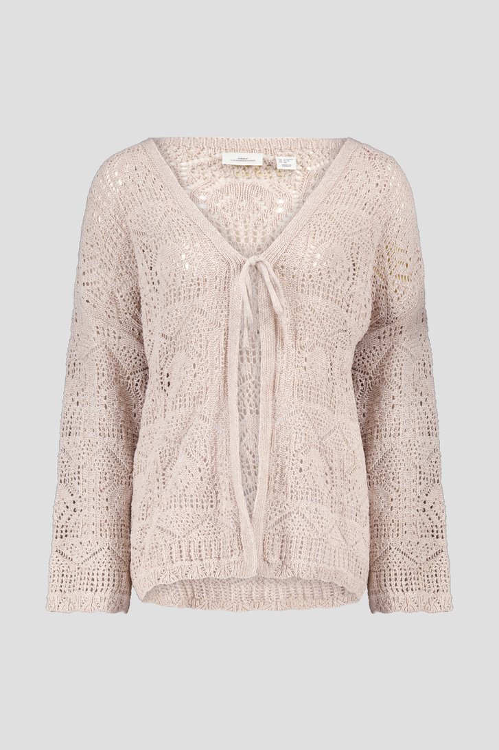 Cardigan en crochet beige de Only Carmakoma pour Femmes