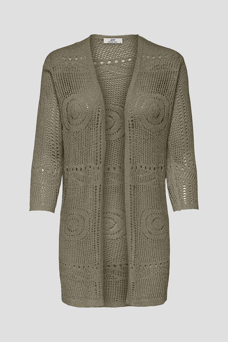 Cardigan en crochet kaki de JDY pour Femmes