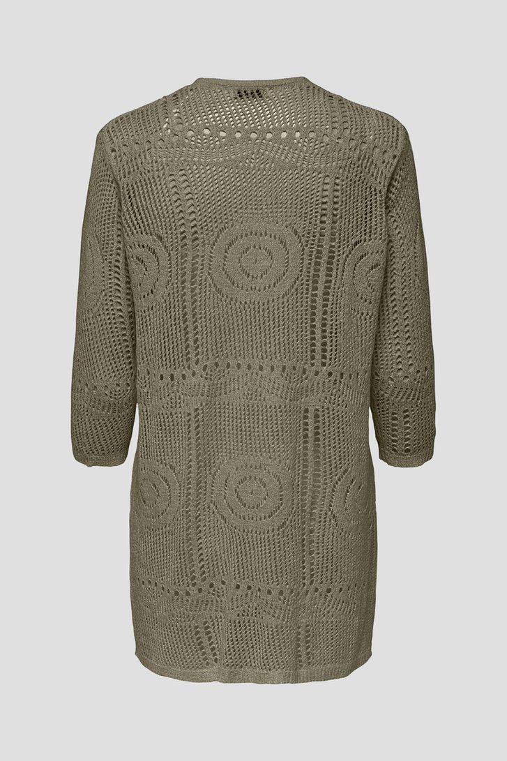 Cardigan en crochet kaki de JDY pour Femmes