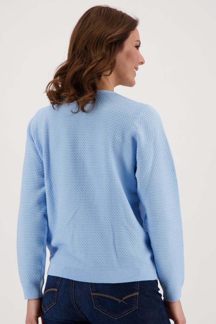 Cardigan en maille fine bleu clair de Signature pour Femmes