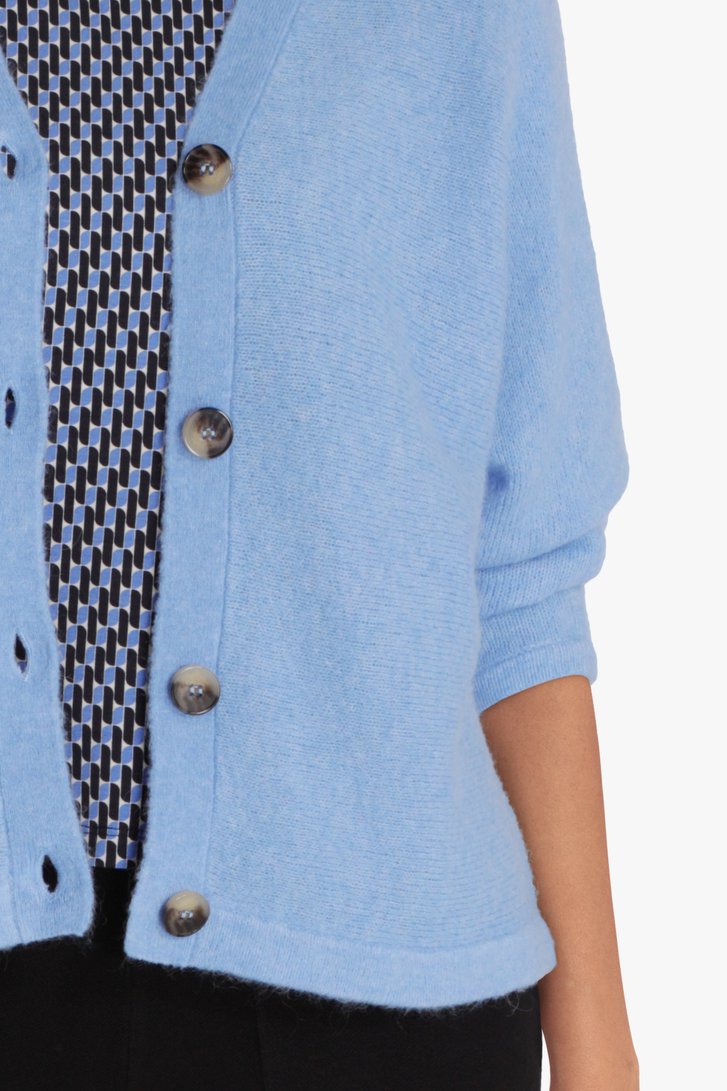 Cardigan en tricot bleu acier de Opus pour Femmes