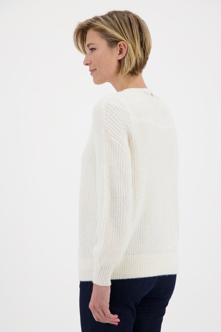 Cardigan en tricot écru de Claude Arielle pour Femmes