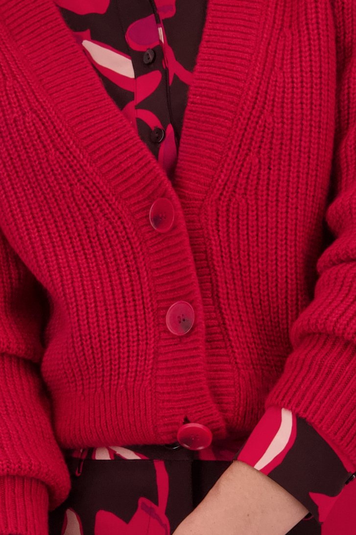 Cardigan en tricot - fuchsia foncé de D'Auvry pour Femmes