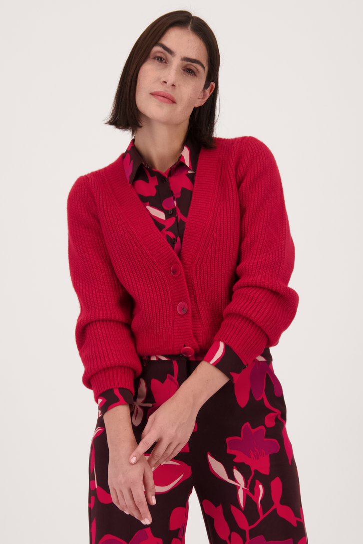 Cardigan en tricot - fuchsia foncé de D'Auvry pour Femmes