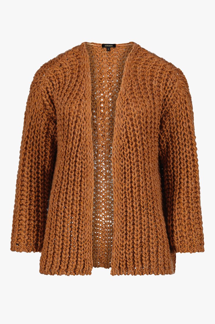 Cardigan en tricot marron de More & More pour Femmes