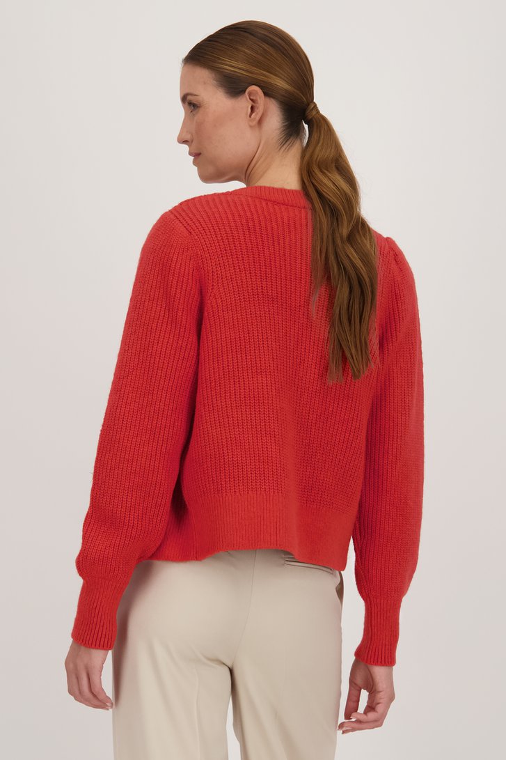 Cardigan en tricot - rouge de D'Auvry pour Femmes