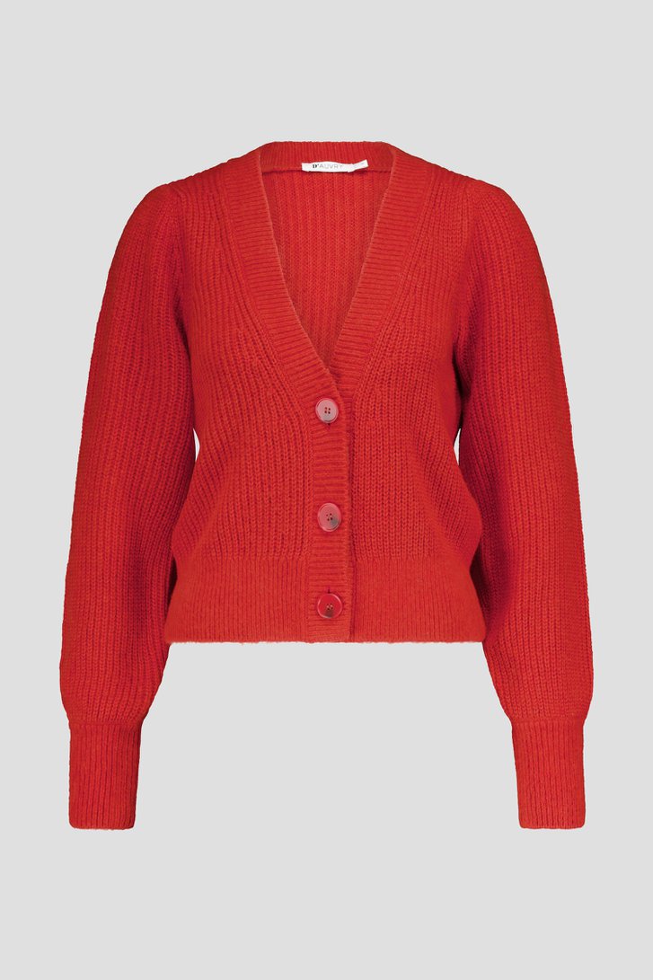 Cardigan en tricot - rouge de D'Auvry pour Femmes