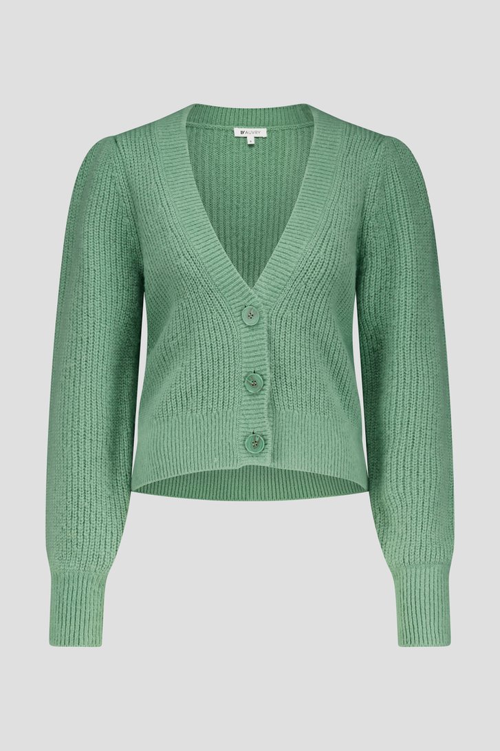 Cardigan en tricot - vert clair de D'Auvry pour Femmes