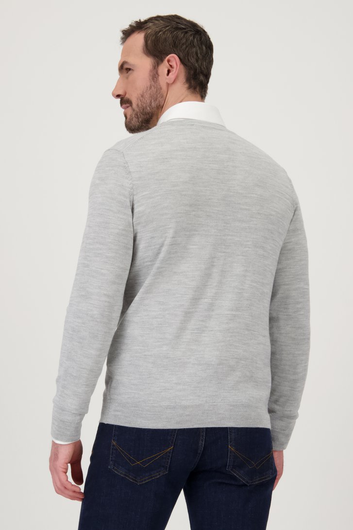 Cardigan fin tricoté gris clair de Dansaert Black pour Hommes
