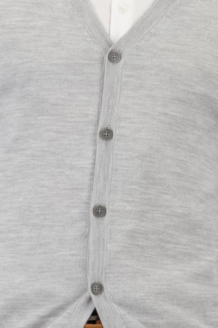 Cardigan fin tricoté gris clair de Dansaert Black pour Hommes