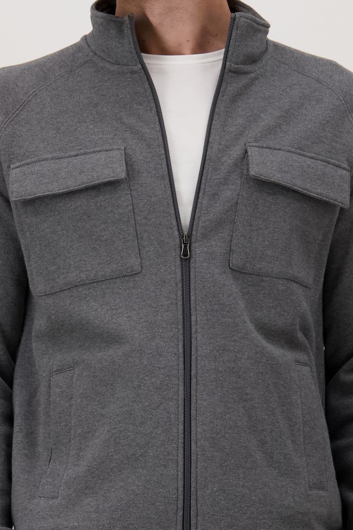 Cardigan gris de Liberty Island homewear pour Hommes