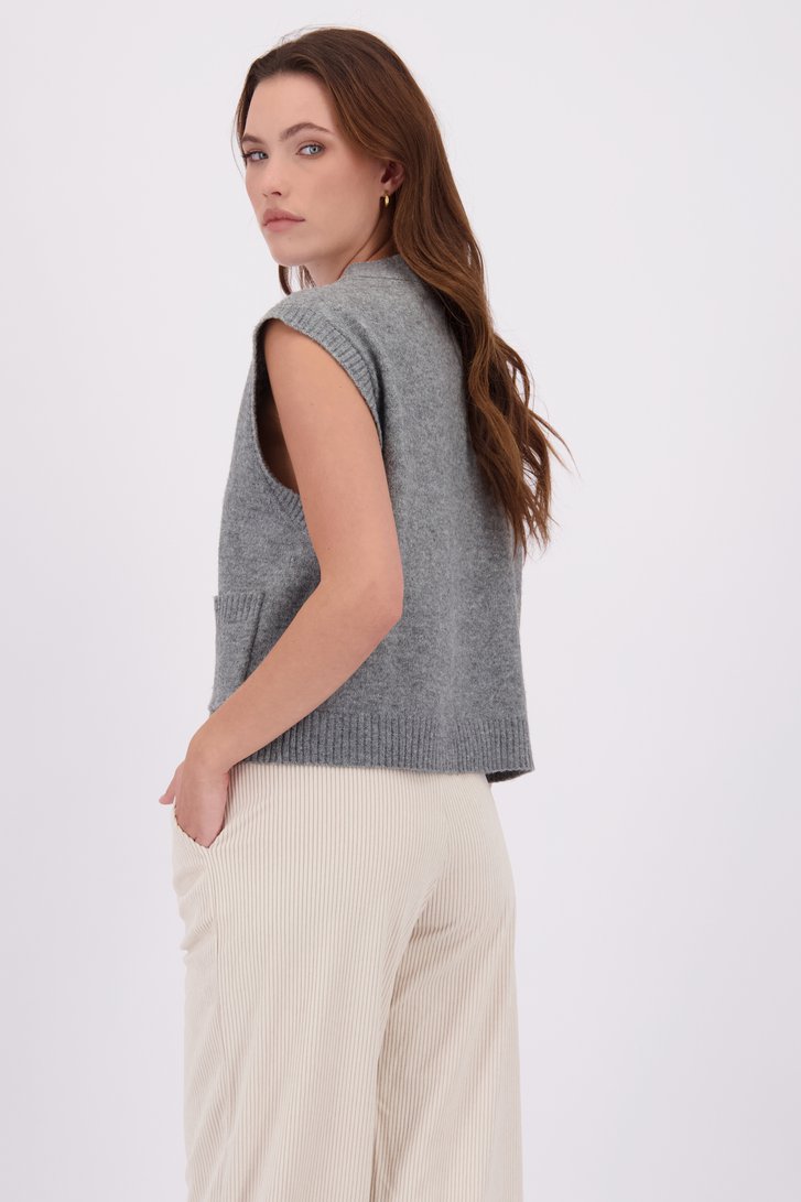 Le dos de Cardigan gris sans manches de JDY pour Femmes