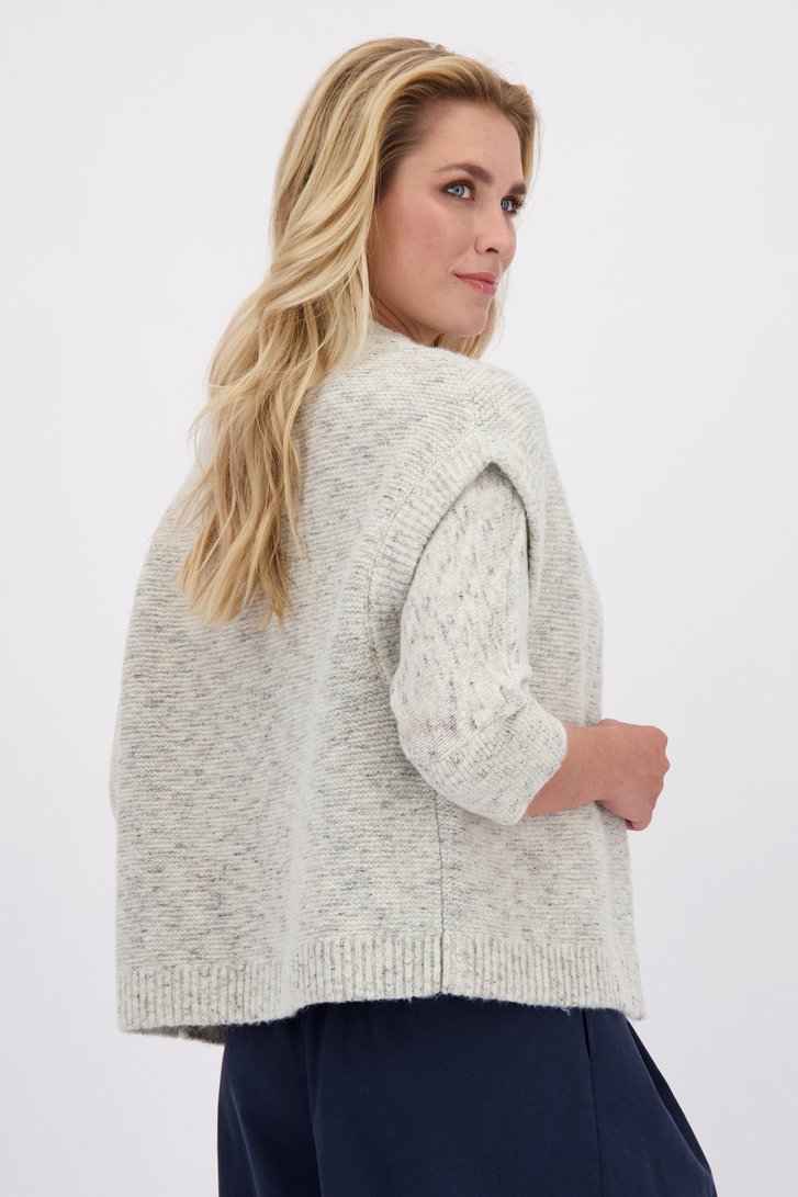 Le dos de Cardigan gris sans manches de Libelle pour Femmes