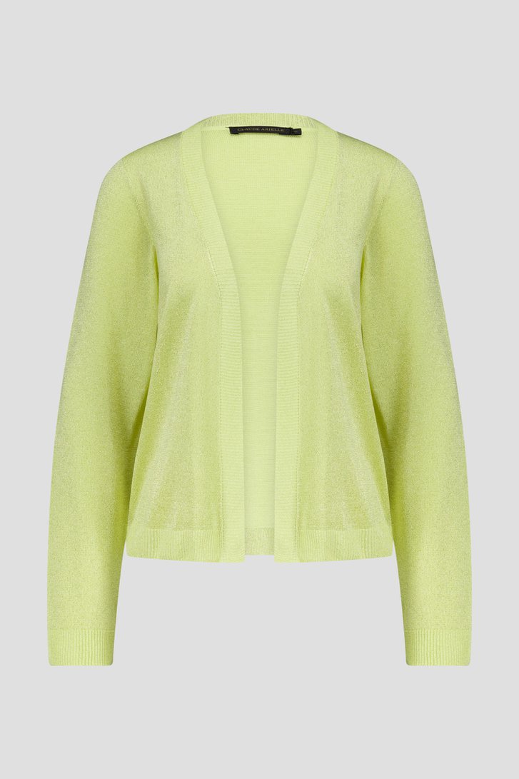 Cardigan jaune avec lurex de Claude Arielle pour Femmes