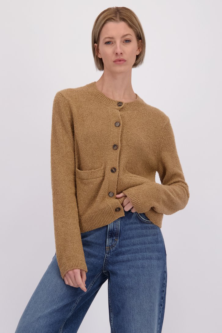 Le devant de Cardigan marron à boutons de Marc O'Polo pour Femmes