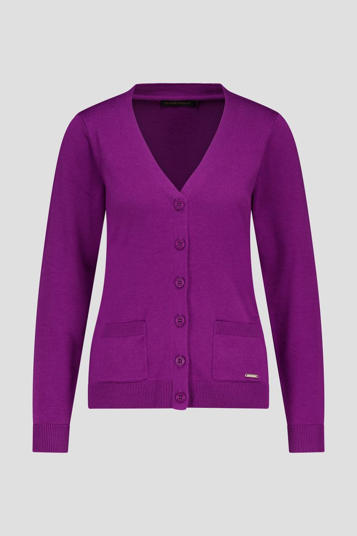Cardigan mauve de Claude Arielle pour Femmes