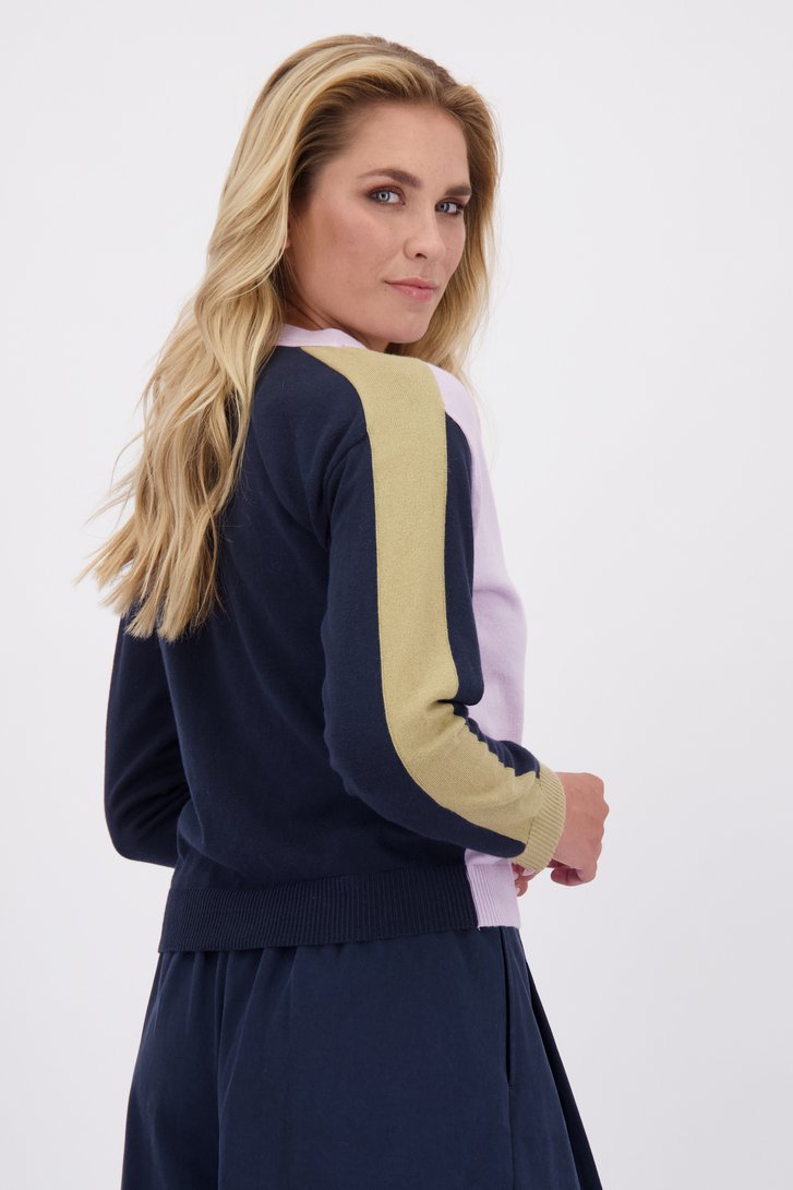 Le dos de Cardigan multicolore à col en V de Libelle pour Femmes