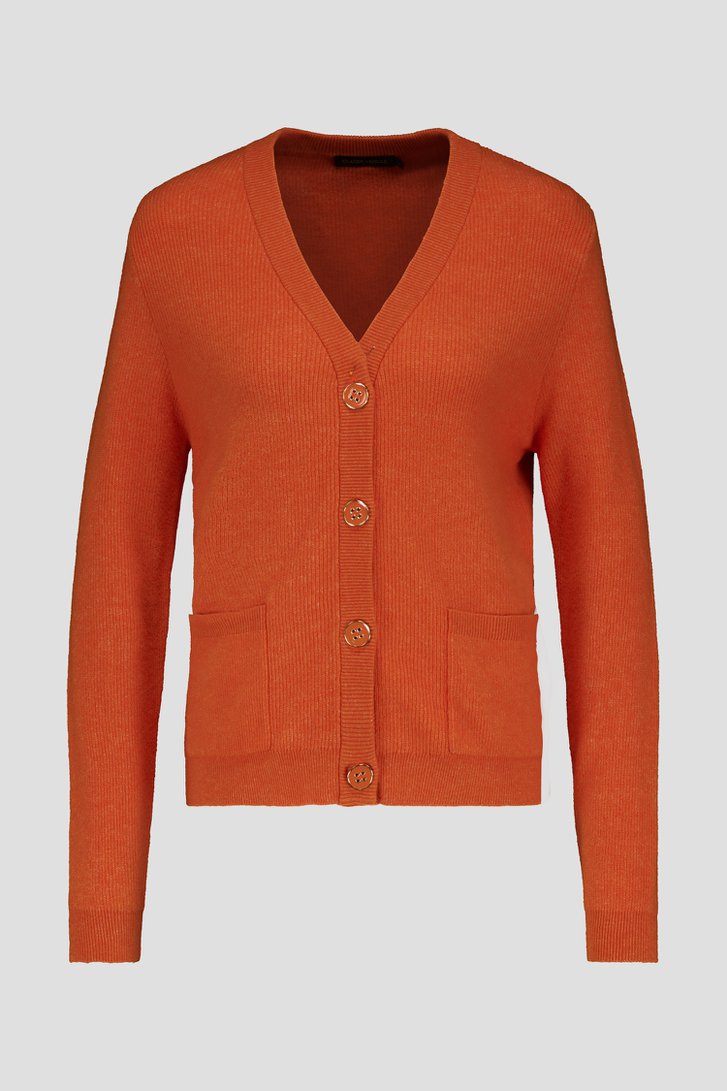 Cardigan orange avec laine	 de Claude Arielle pour Femmes