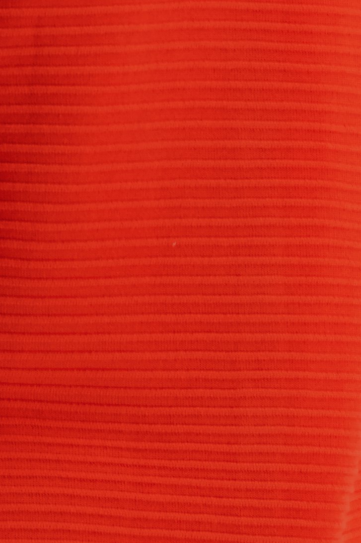 Cardigan orange en tissu texturé côtelé de Claude Arielle pour Femmes