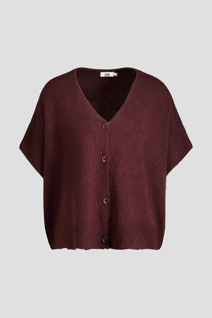 Photo produit 1 de Cardigan oversize brun bordeaux  de Louise pour Femmes