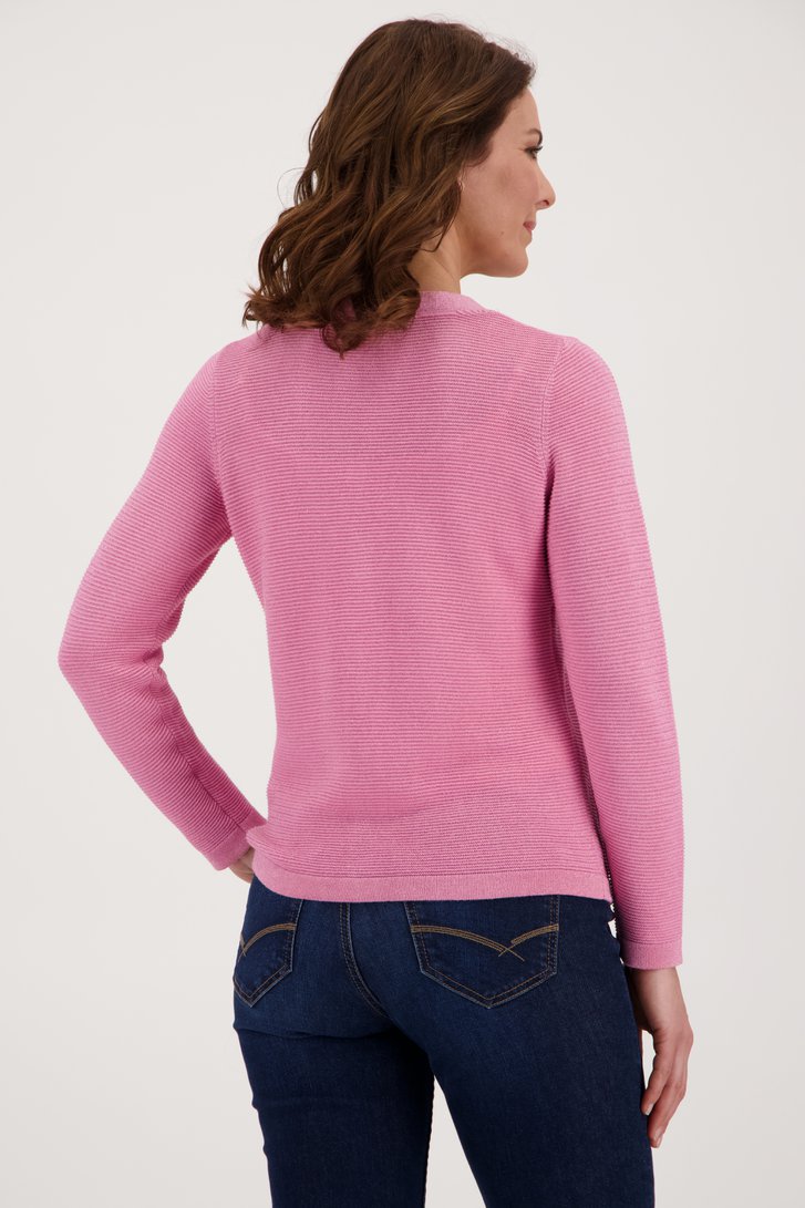Cardigan rose clair scintillant de Claude Arielle pour Femmes