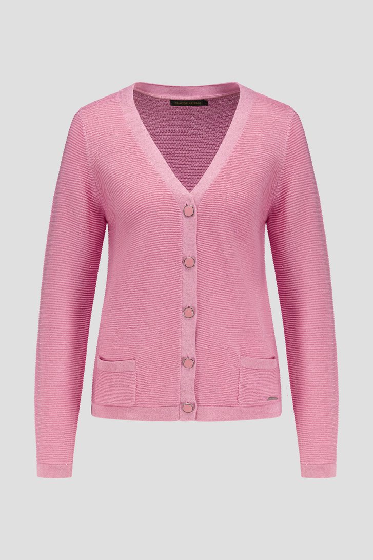 Cardigan rose clair scintillant de Claude Arielle pour Femmes