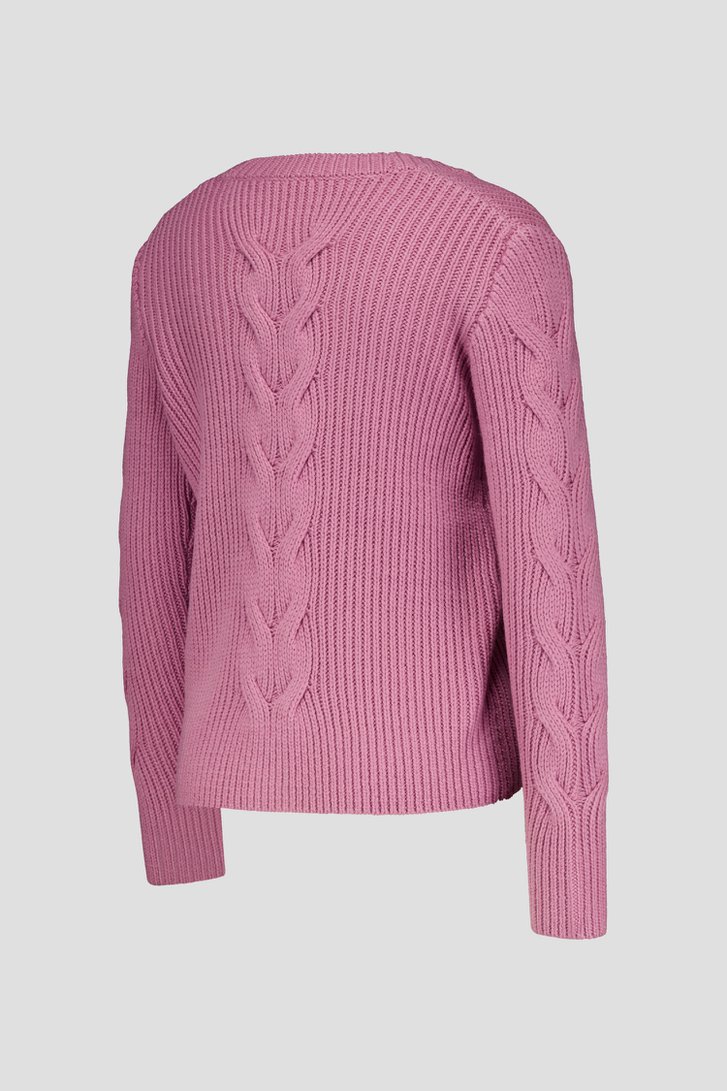 Cardigan rose tricoté avec de la laine de Liberty Loving nature pour Femmes