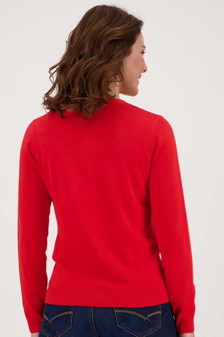Cardigan rouge de Claude Arielle pour Femmes