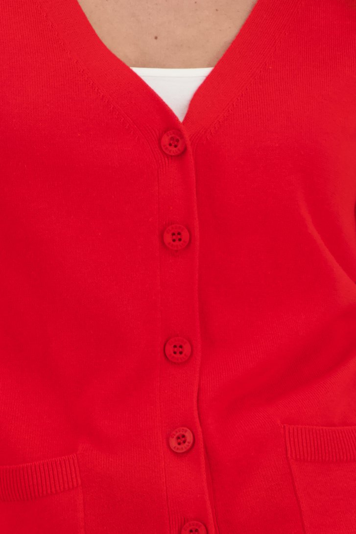 Cardigan rouge de Claude Arielle pour Femmes