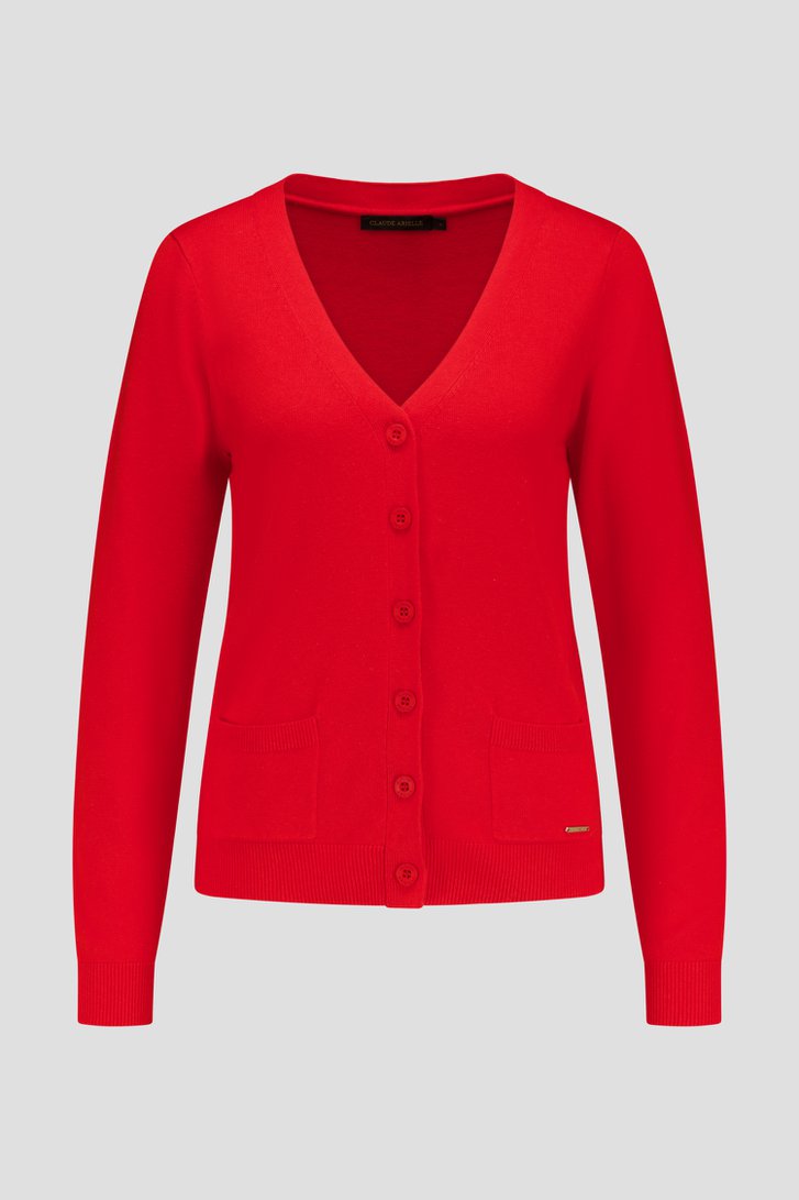 Cardigan rouge de Claude Arielle pour Femmes