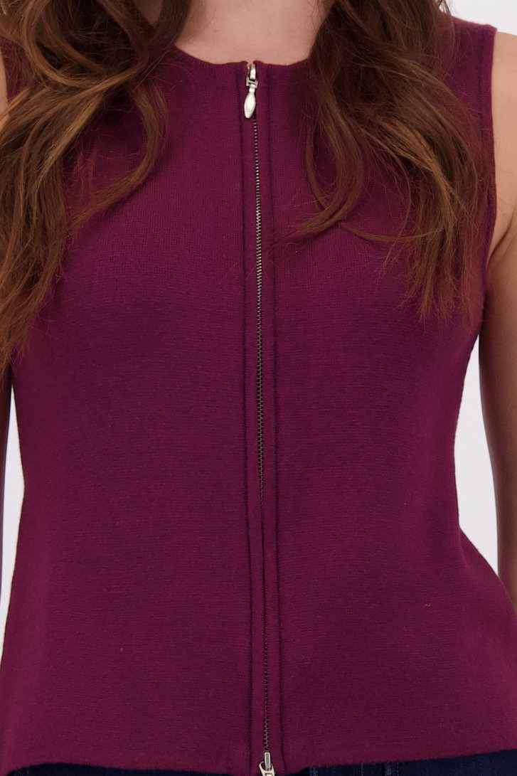 Détail de Cardigan sans manches bordeaux de JDY pour Femmes
