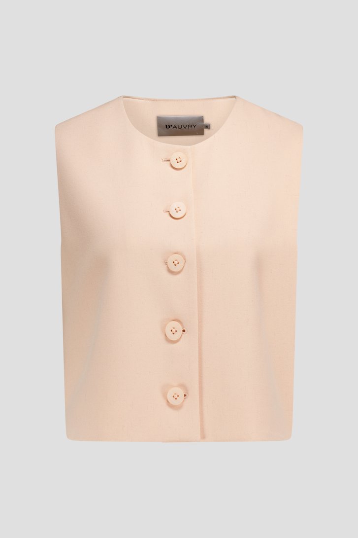 Cardigan sans manches rose saumon  de D'Auvry pour Femmes