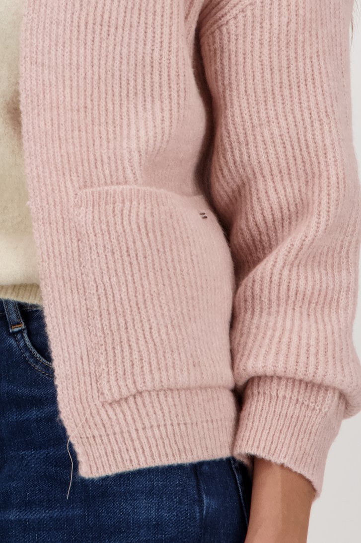 Cardigan tricoté rose pâle de More & More pour Femmes