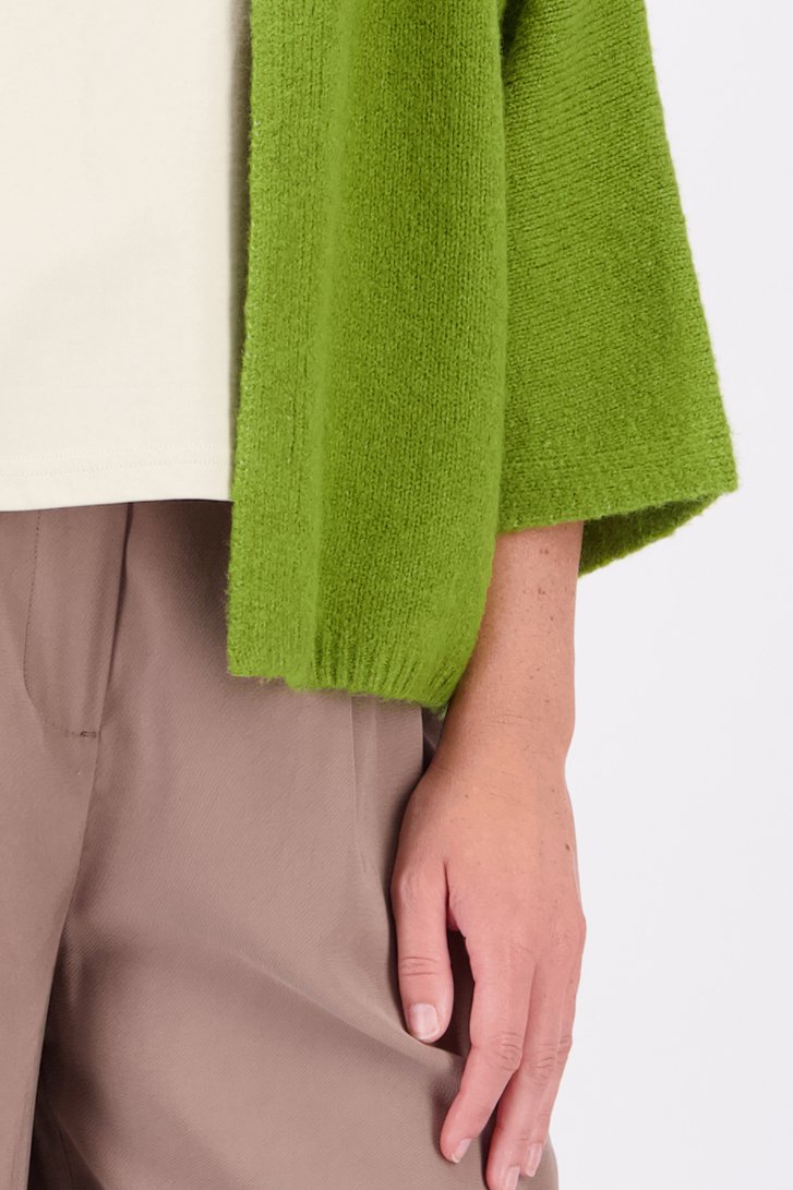 Détail de Cardigan vert à manches trois-quarts de Libelle pour Femmes
