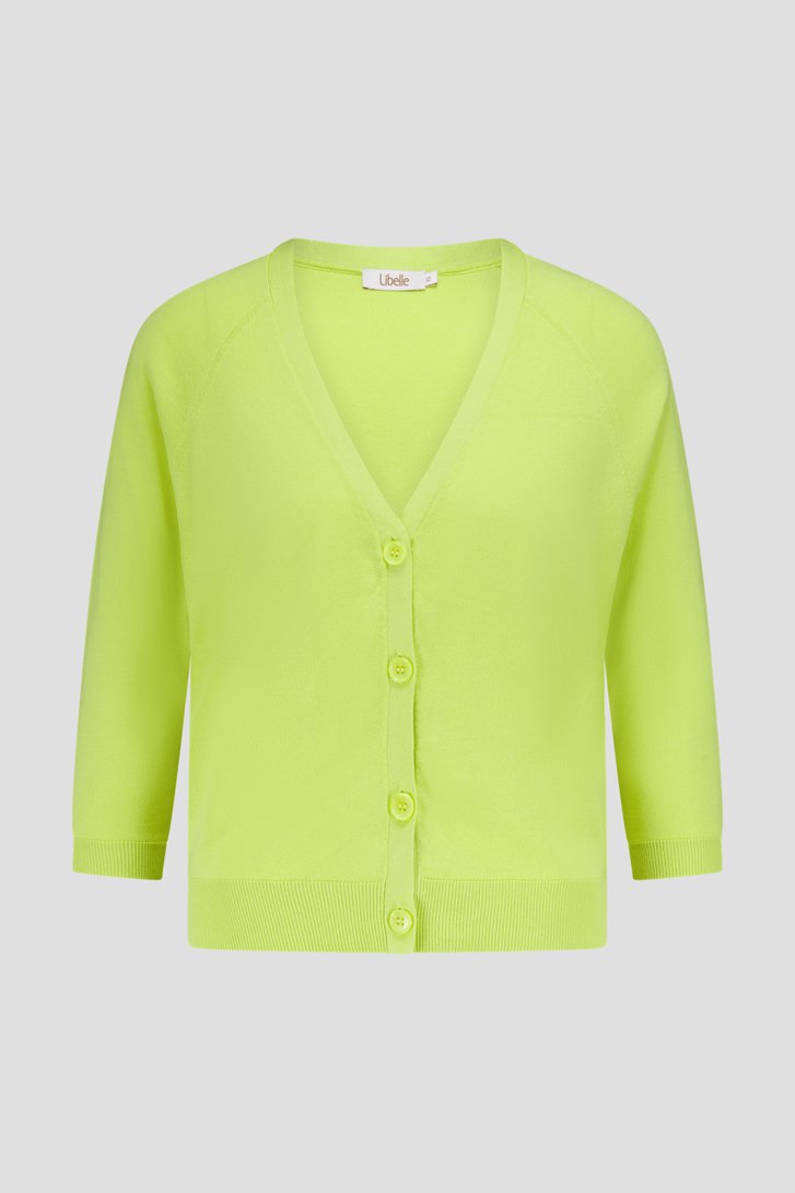 Cardigan vert avec col en V  de Libelle pour Femmes