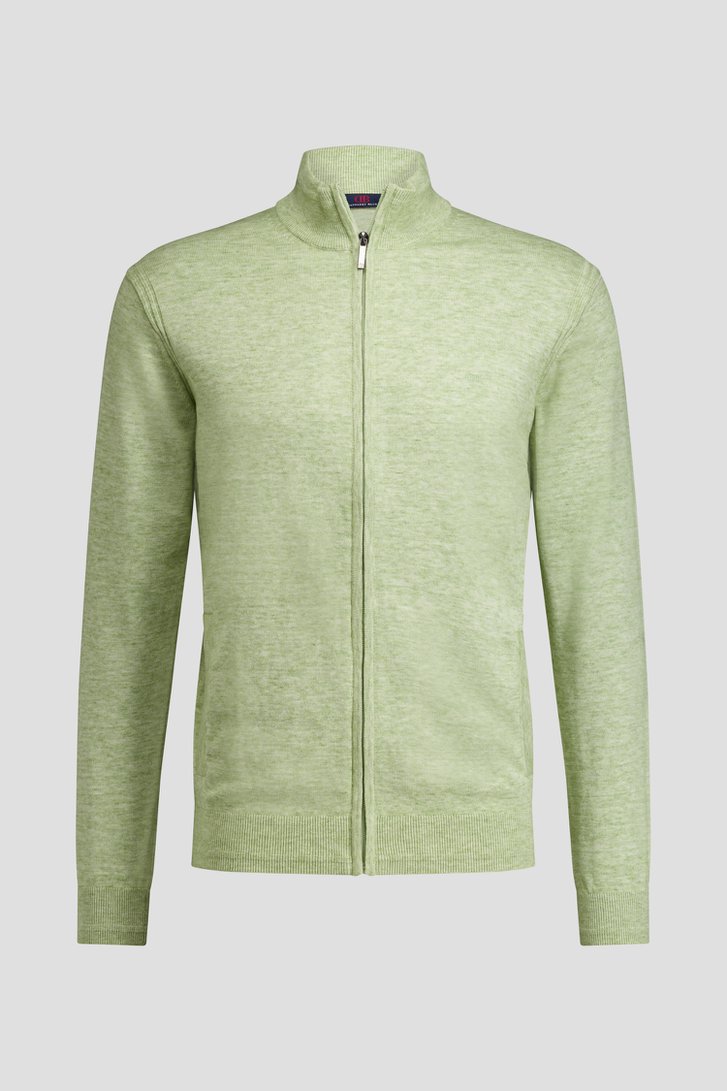 Photo produit 1 de Cardigan vert avec fermeture zippée de Dansaert Blue pour Hommes