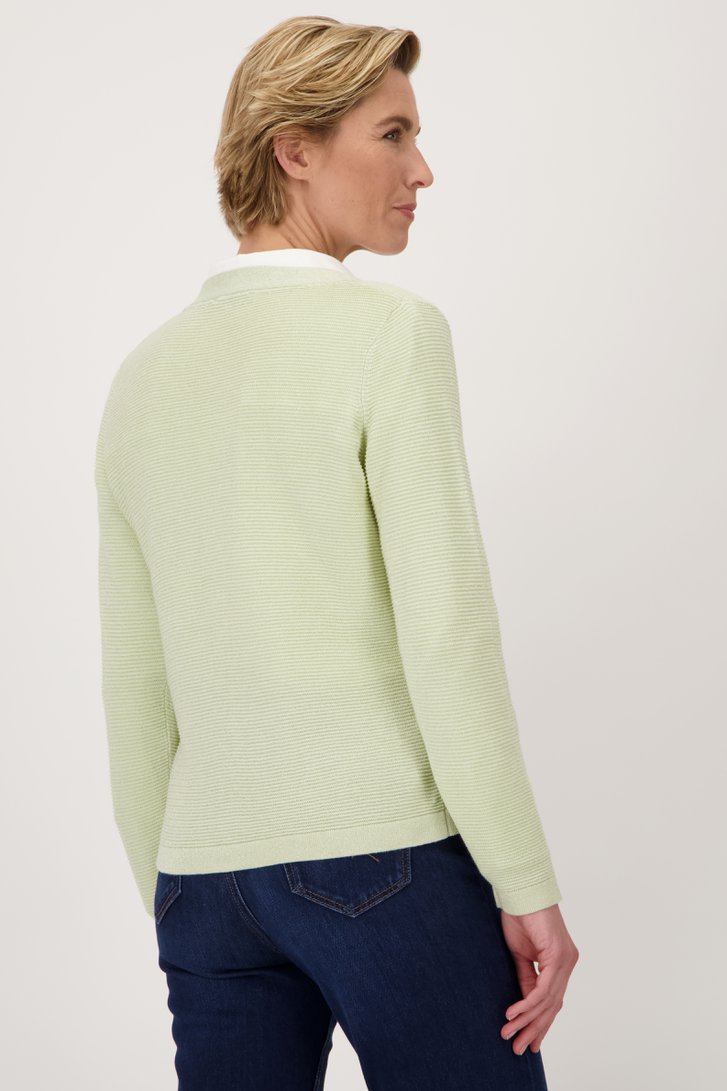 Cardigan vert clair scintillant de Claude Arielle pour Femmes