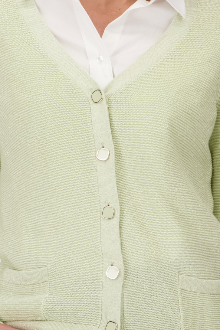 Cardigan vert clair scintillant de Claude Arielle pour Femmes