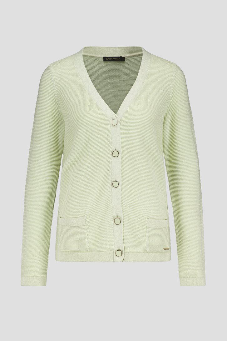 Cardigan vert clair scintillant de Claude Arielle pour Femmes