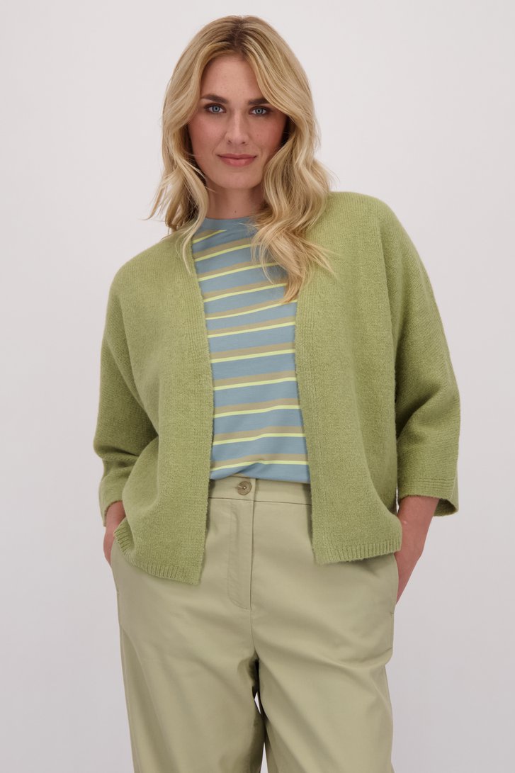 Le devant de Cardigan vert tendre de Libelle pour Femmes