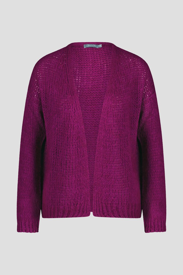 Cardigan violet avec laine de Geisha pour Femmes