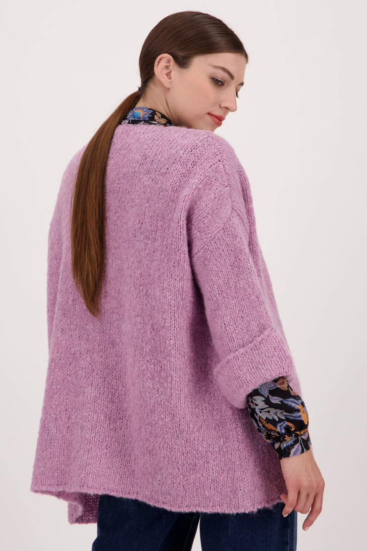 Cardigan violet clair avec laine de More & More pour Femmes